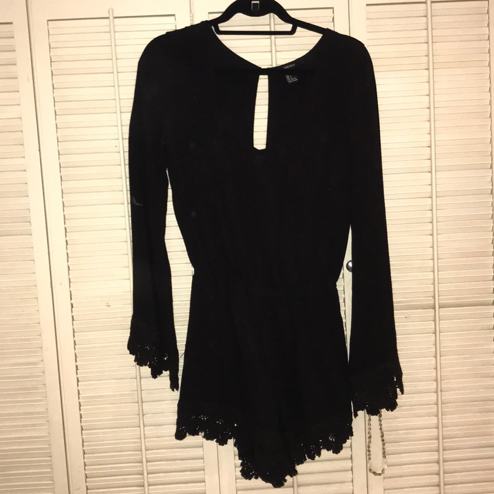 Black Longsleeve Romper